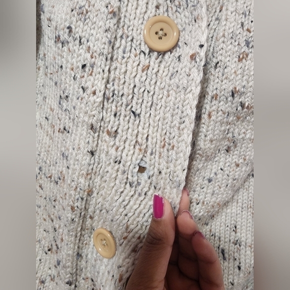 Women's donegal handmade knit cardigan sweater - Picture 6 of 11